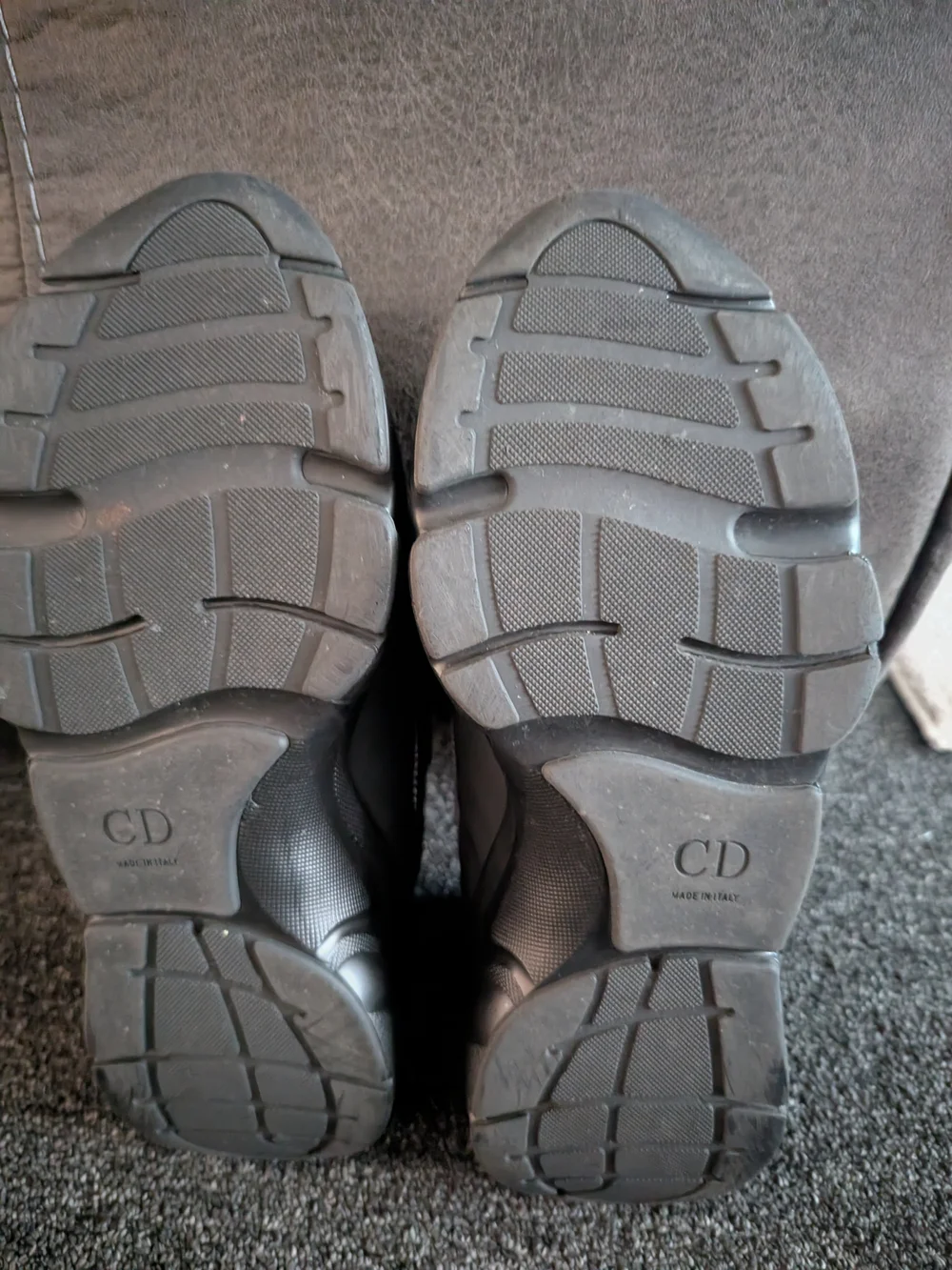 Dior Black Athletic Sneakers with Silver Trim
